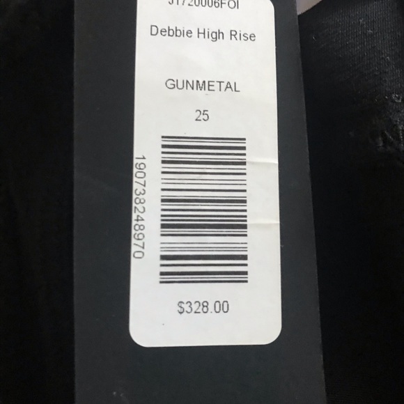 Veronica Beard Women Gunmetal NYE Black jeans Pants Debbie High Rise NWT $328 - Picture 2 of 12